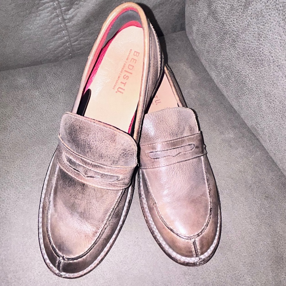 Bed Stu Reina Cobbler Series Loafers Women's Sz 10 Leather Penny Vibram Brown S1